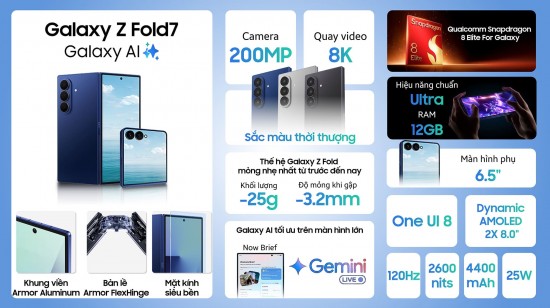 Điện thoại Samsung Galaxy Z Fold7 5G